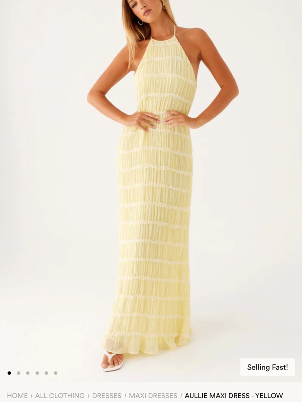 Peppermayo Aullie Maxi Dress - Yellow